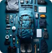 هل التصميم بالذكاء الاصطناعي هو الحل الأمثل لتوفير الوقت والمال؟ 3 Ultimate Adventure Travel Gear Layout